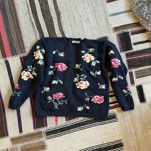 vintage floral eddie bauer sweater